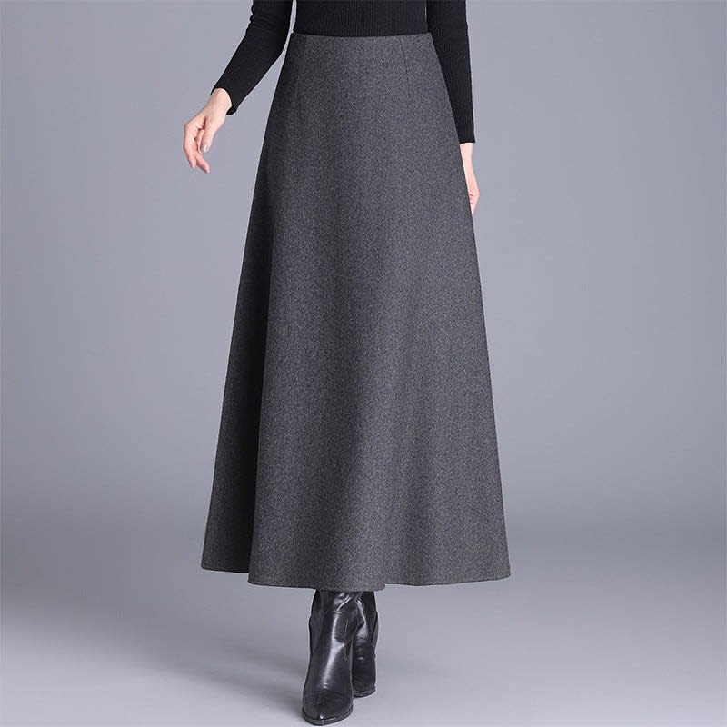 Olimpia Cashmere A Line Maxi Skirt_4