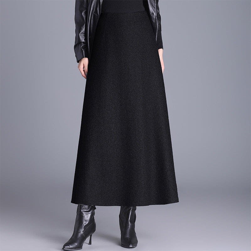 Olimpia Cashmere A Line Maxi Skirt_5