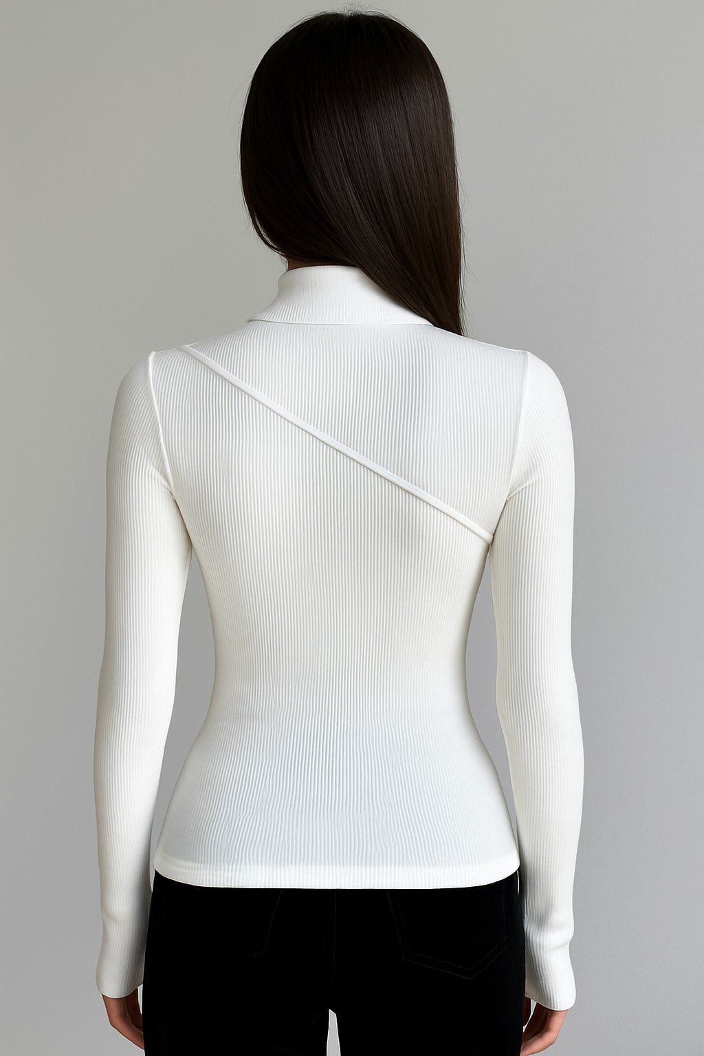 Kensington Ribbed Mock Neck Long Sleeve Top_2