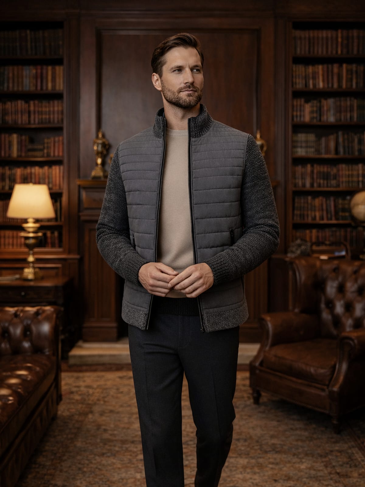 Corey Quilted Knit Sleeve Jacket_4
