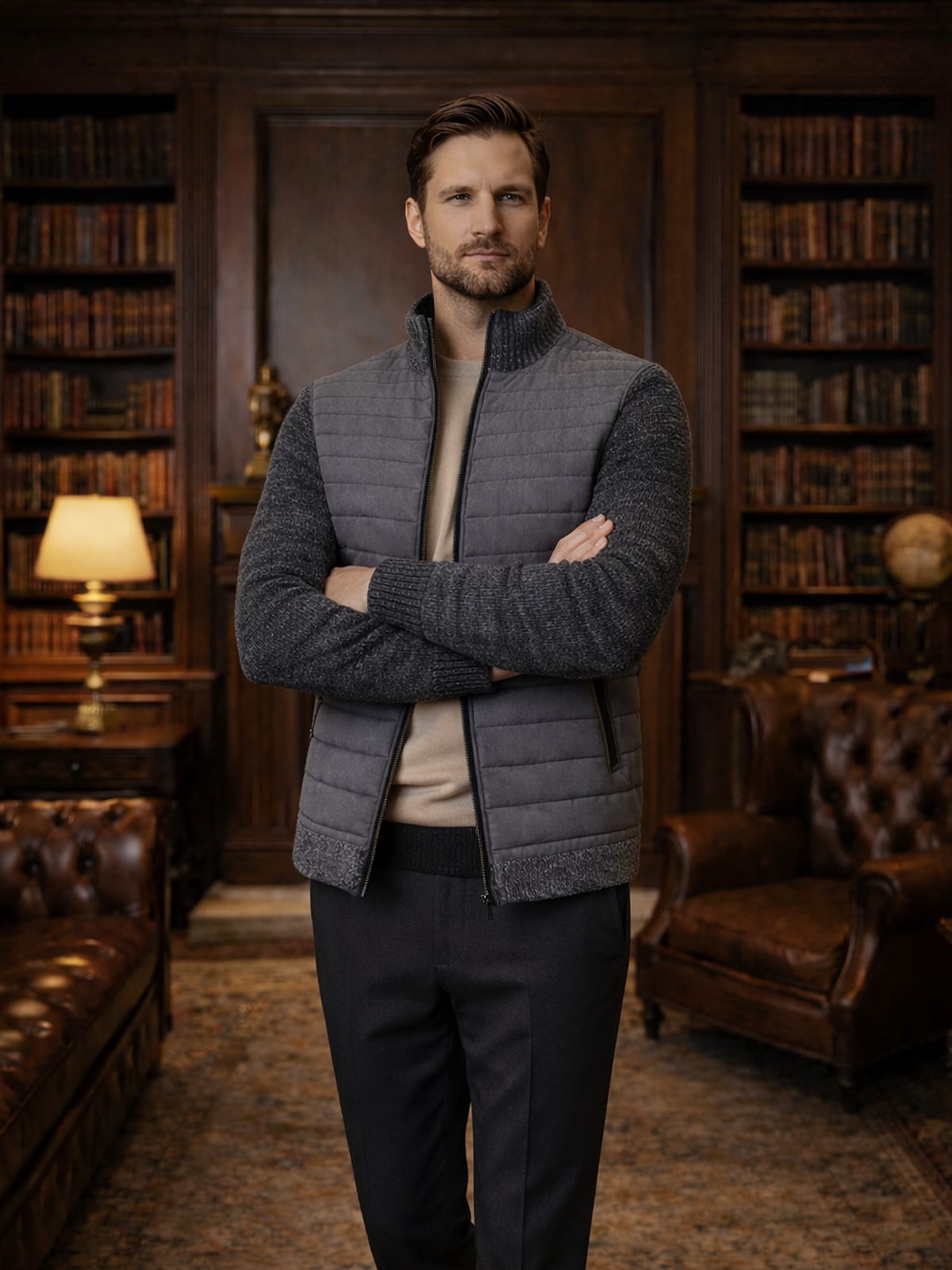 Corey Quilted Knit Sleeve Jacket_5