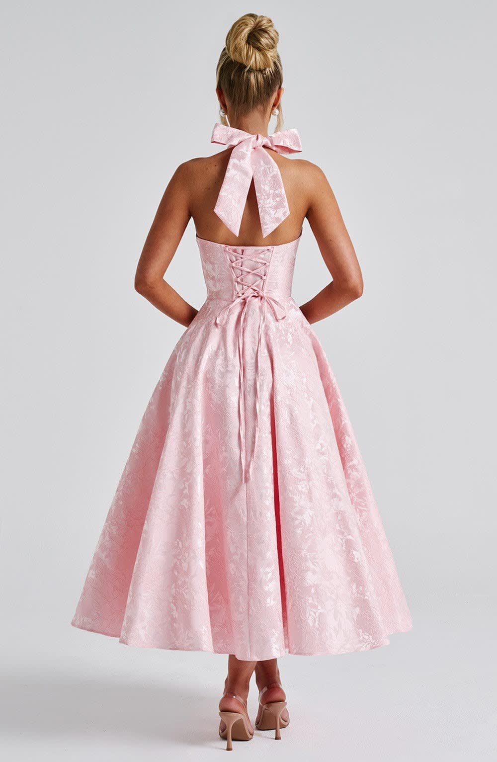 Hattie Halter Neck Corset Wedding Guest Midi Dress_3