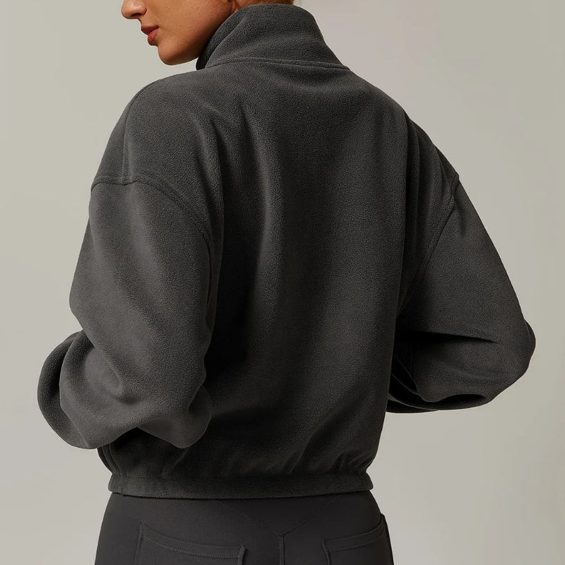 Marley Cropped Zip Up Fleece Jacket_14