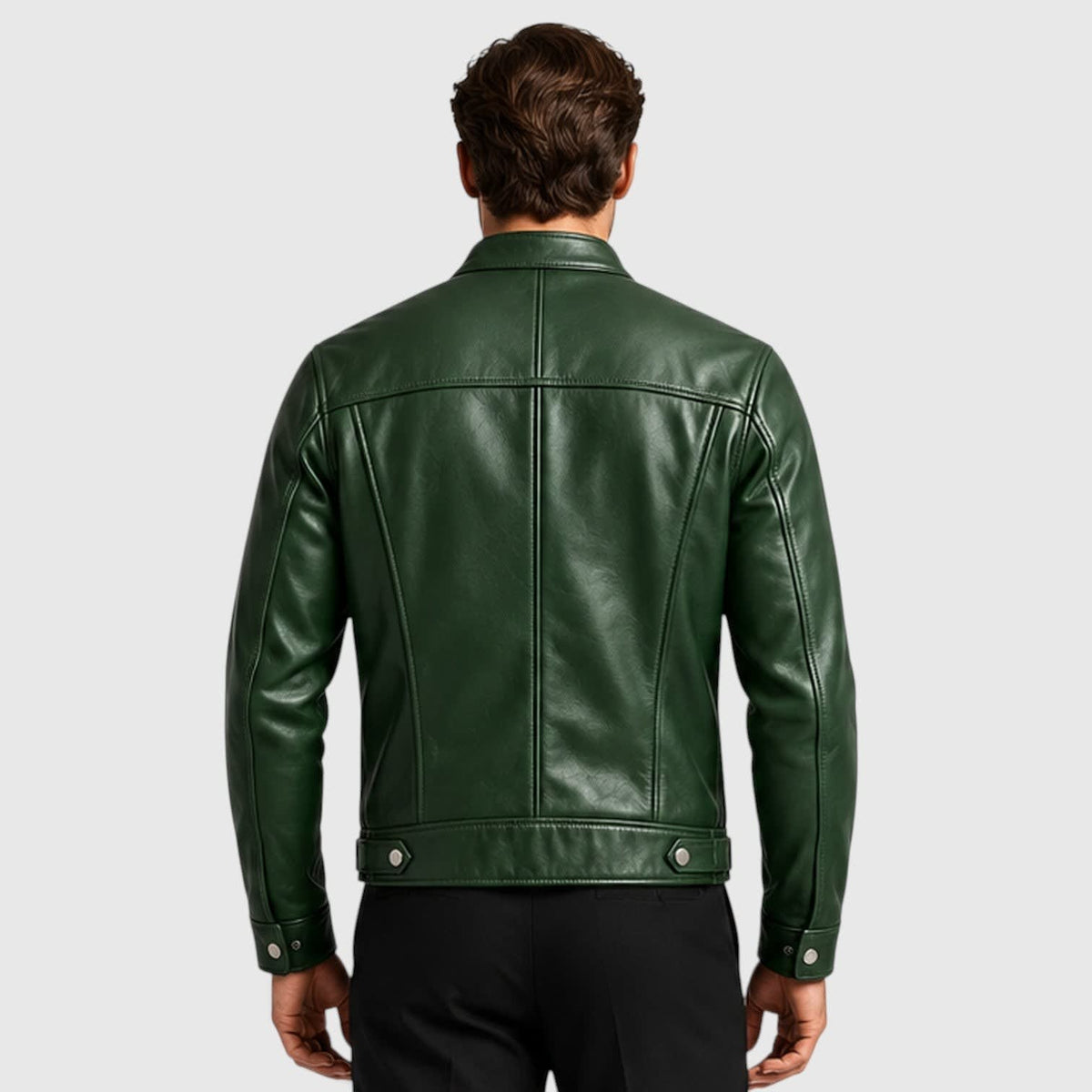 Tristan Genuine Leather Cafe Racer Jacket_3
