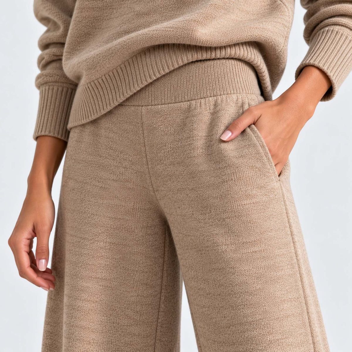Lara Turtleneck Knit Two Piece Pants Set_4