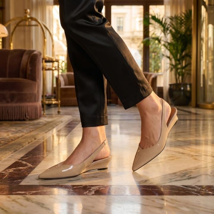 Margot Pointed Toe Low Heel Slingbacks_4