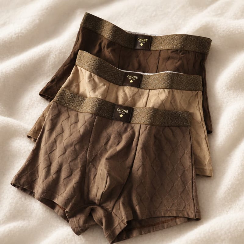 Aurelio Diamond Knit Organic Cotton Boxer Briefs_1