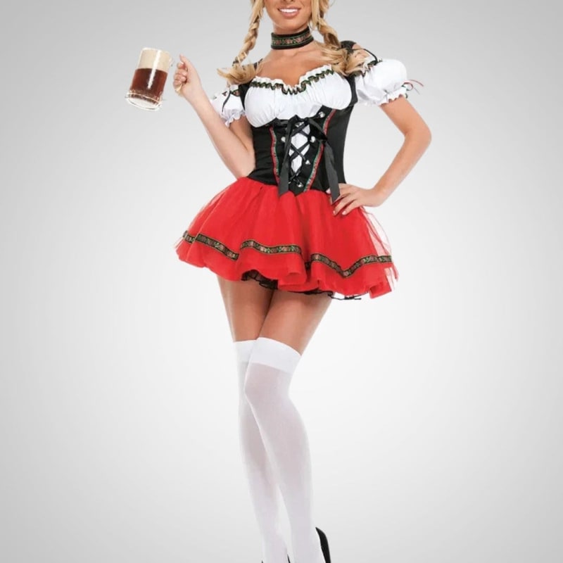 Tove Lace-Up Tulle Oktoberfest Dress_1