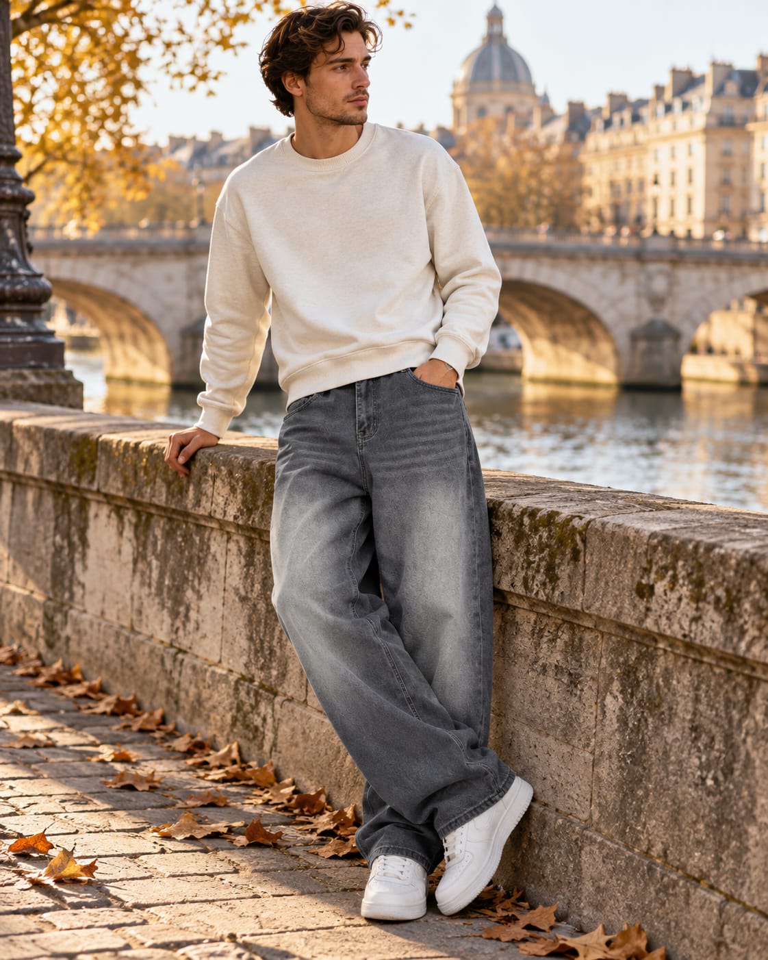 Nolan Baggy Stretch Denim Jeans_6