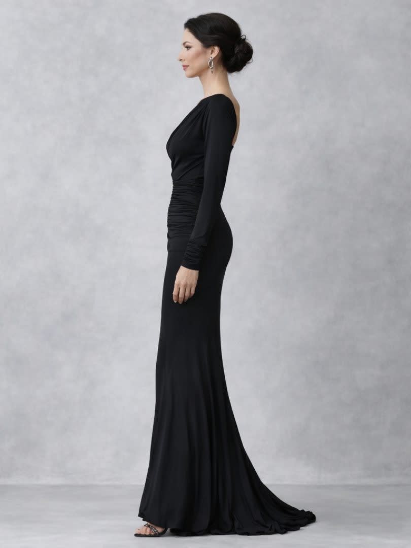 Amparo One Shoulder Ruched Maxi Dress_2