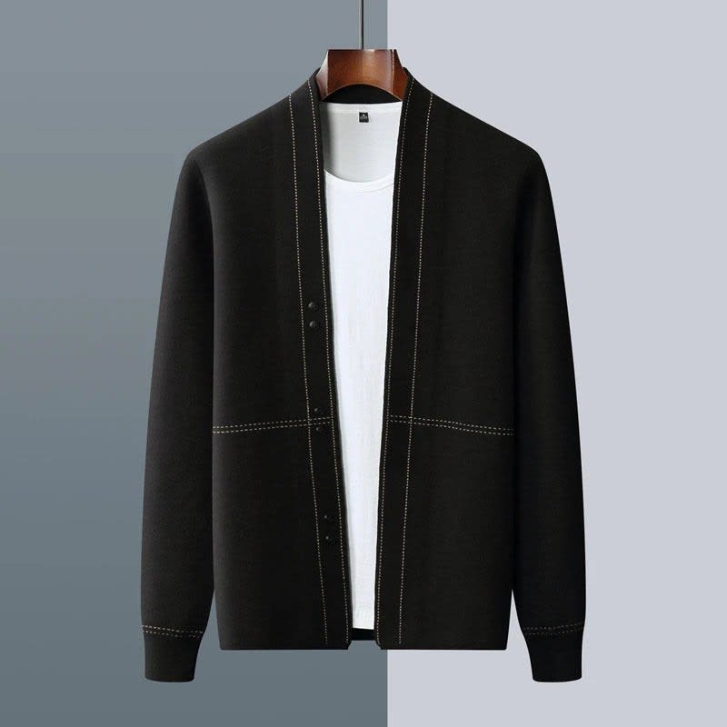Carter Contrast Stitch Cashmere Blend Cardigan_2