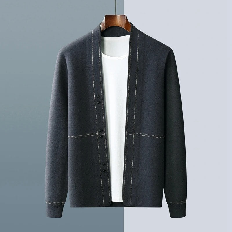 Carter Contrast Stitch Cashmere Blend Cardigan_3