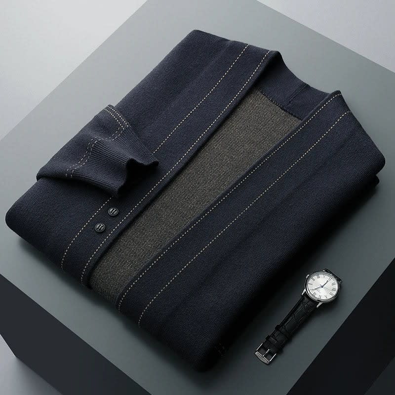 Carter Contrast Stitch Cashmere Blend Cardigan_7