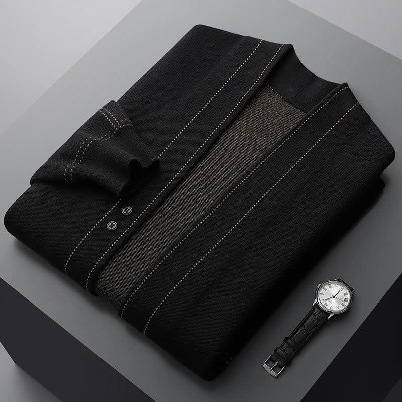 Carter Contrast Stitch Cashmere Blend Cardigan_9