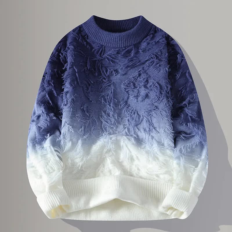 Zane Gradient Fringe Knit Sweater_1