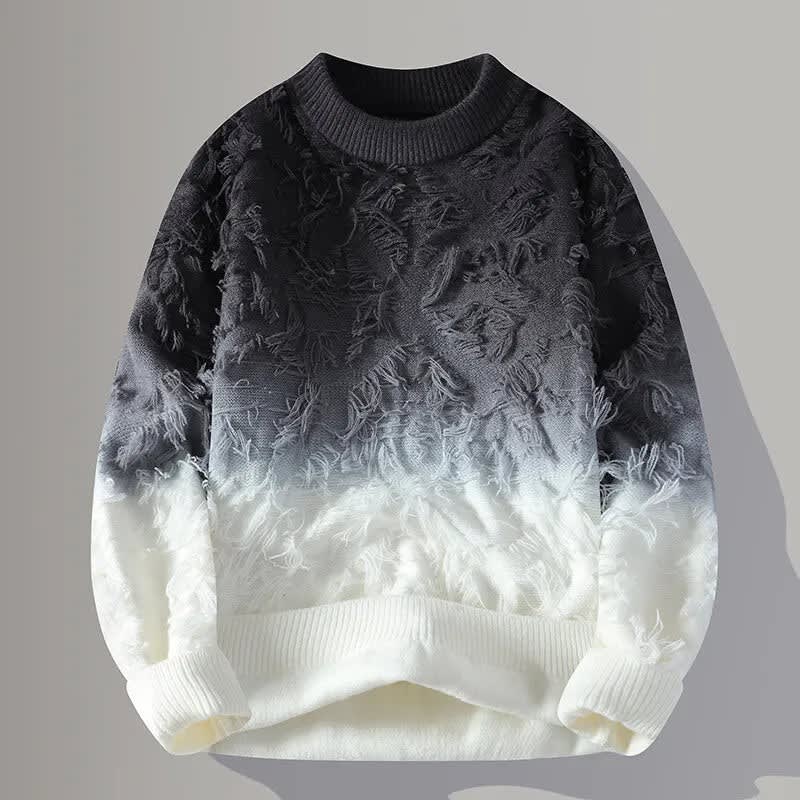 Zane Gradient Fringe Knit Sweater_2