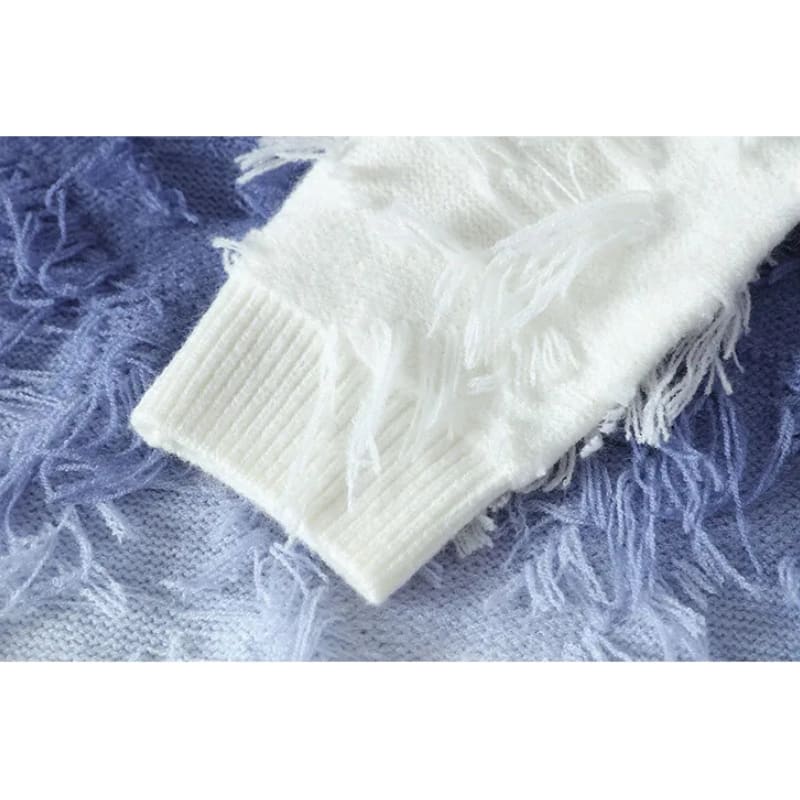 Zane Gradient Fringe Knit Sweater_6