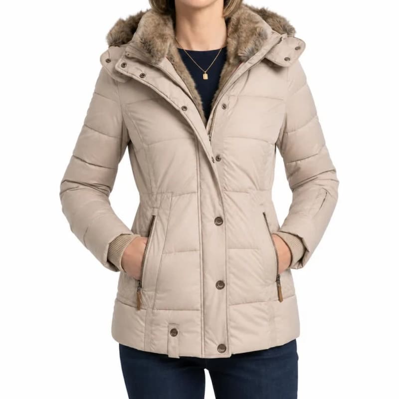 Anna Faux Fur Hooded Puffer Coat_1