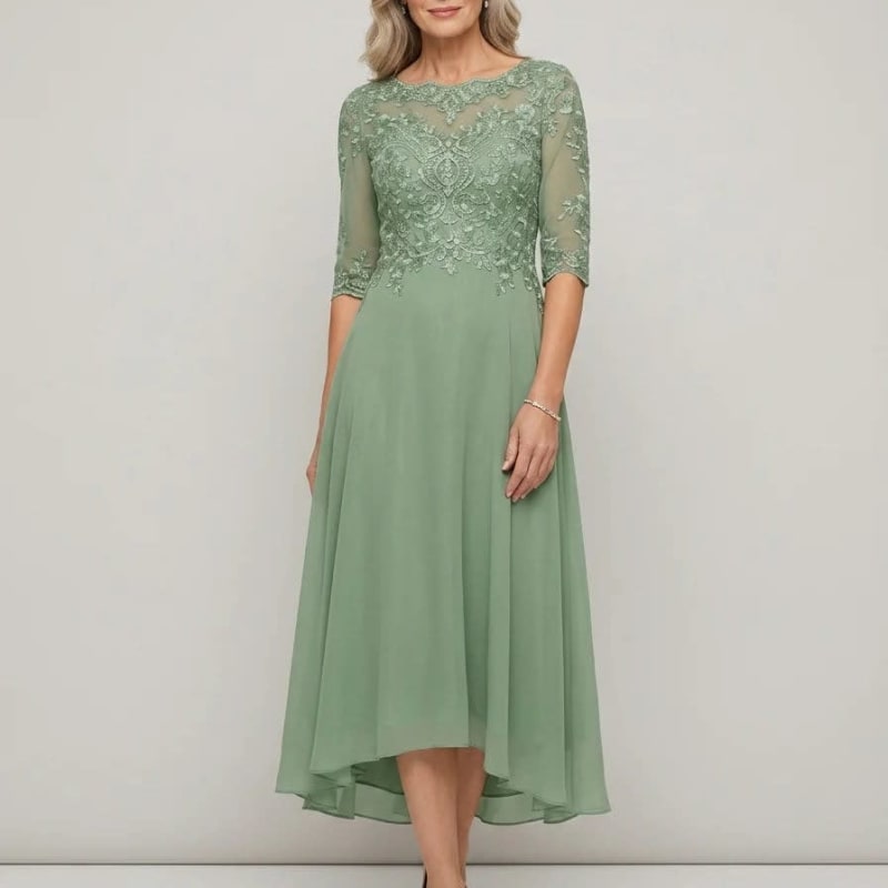 Mirabel Mother of the Bride Lace Wedding Guest Midi Dress_1