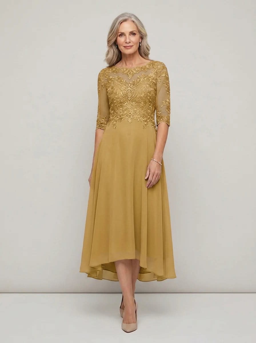 Mirabel Mother of the Bride Lace Wedding Guest Midi Dress_10