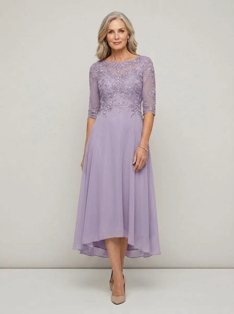 Mirabel Mother of the Bride Lace Wedding Guest Midi Dress_7
