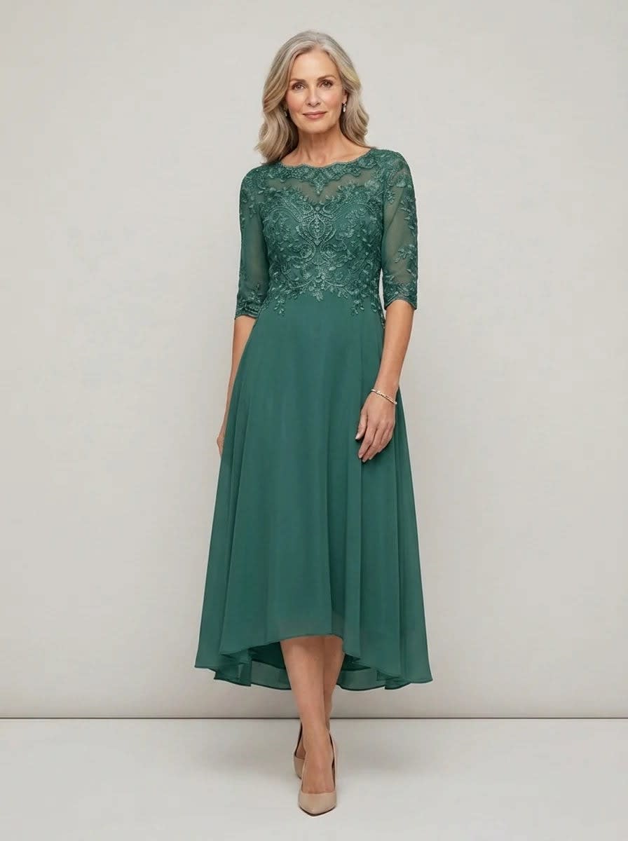 Mirabel Mother of the Bride Lace Wedding Guest Midi Dress_8