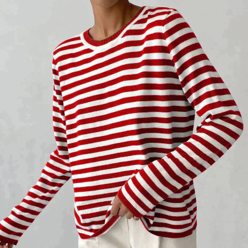 Hermine Striped Crew Neck Sweater_10