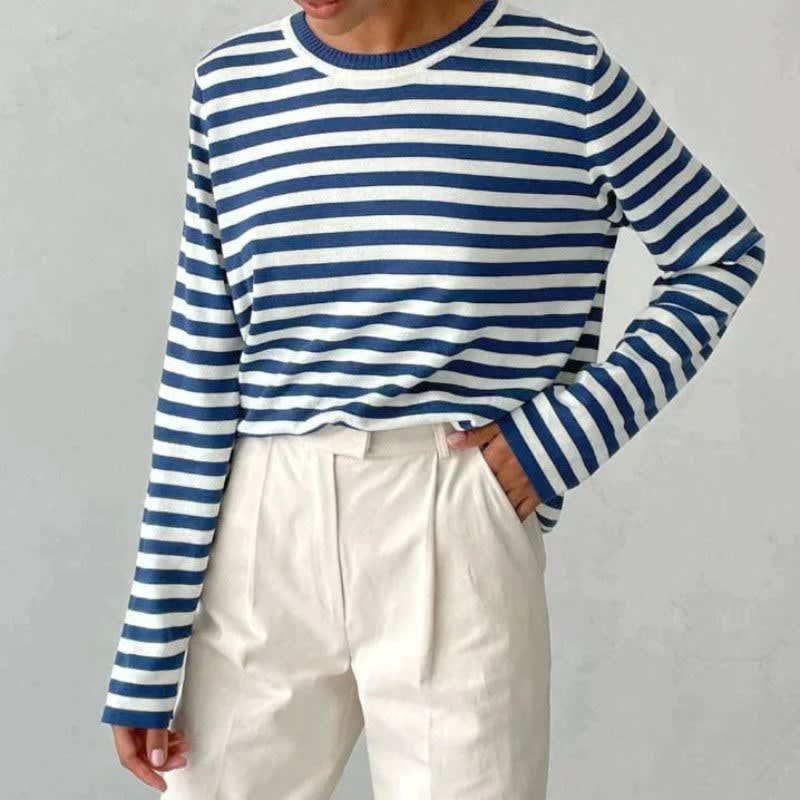 Hermine Striped Crew Neck Sweater_2