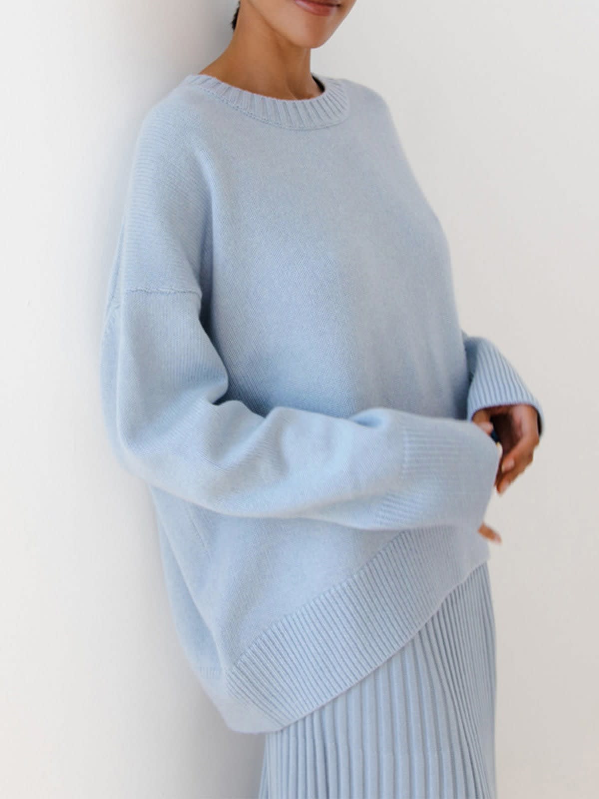 Justine Oversized Crewneck Knit Sweater_2