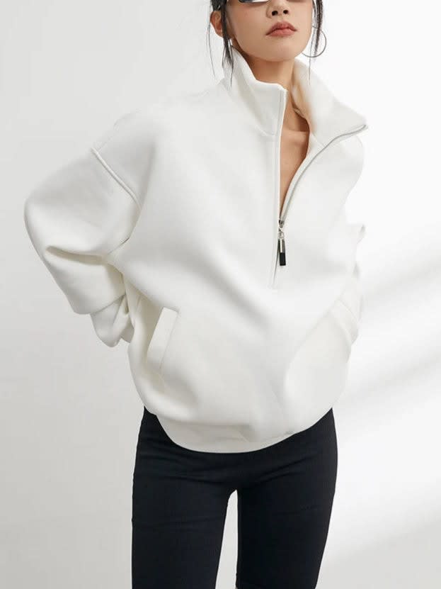 Oaklyn Oversized Half Zip Pullover_3