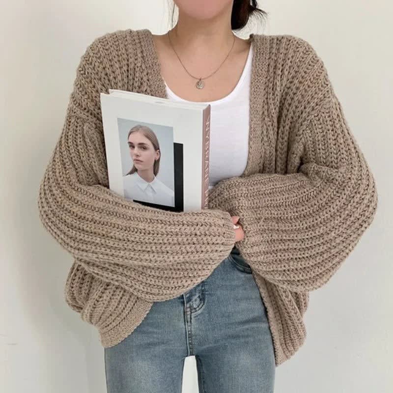Finley Chunky Knit Open Front Cardigan_3
