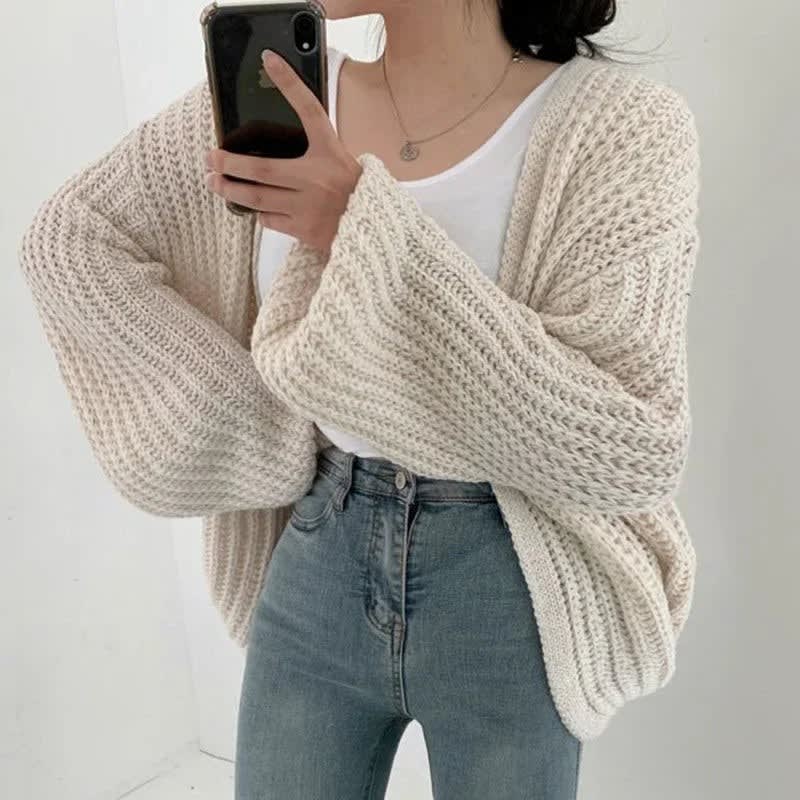Finley Chunky Knit Open Front Cardigan_4