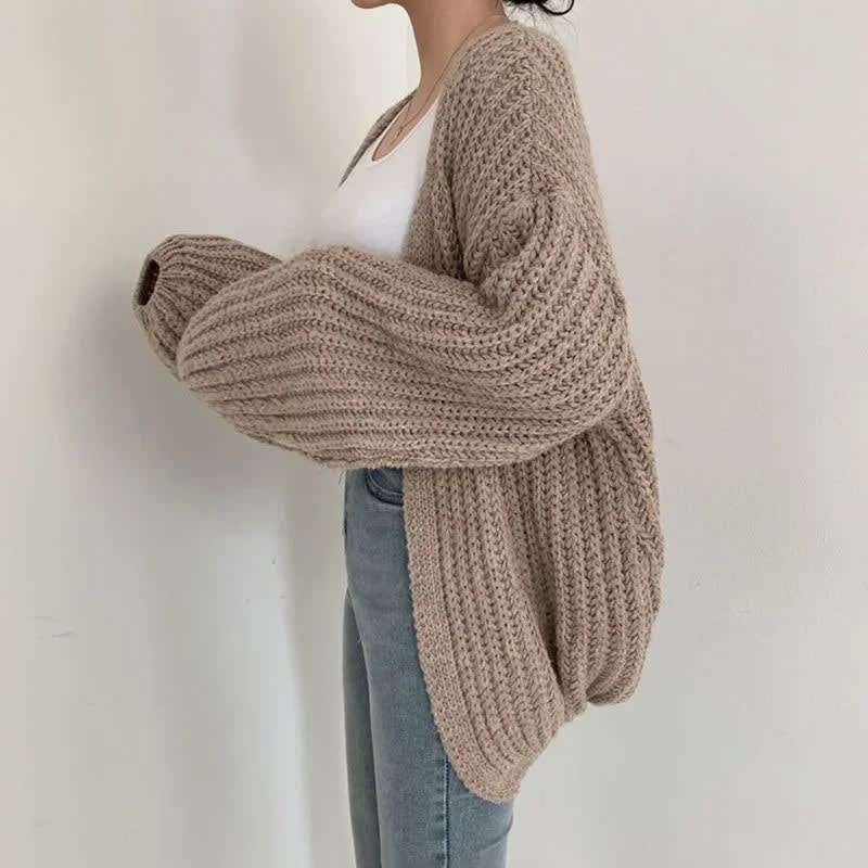 Finley Chunky Knit Open Front Cardigan_5