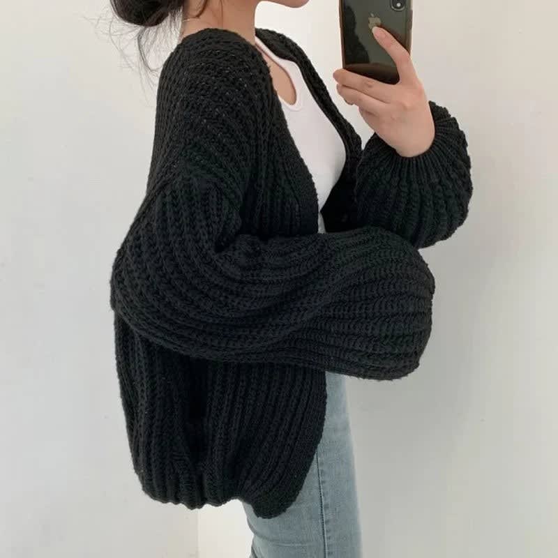 Finley Chunky Knit Open Front Cardigan_7