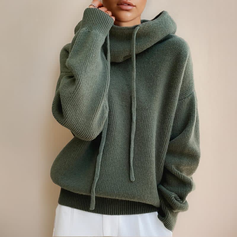 Kendall Oversized Hooded Knit Sweater_1
