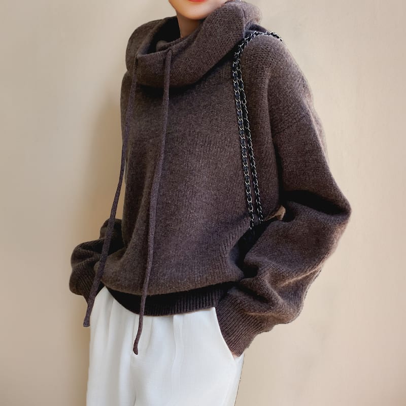 Kendall Oversized Hooded Knit Sweater_4