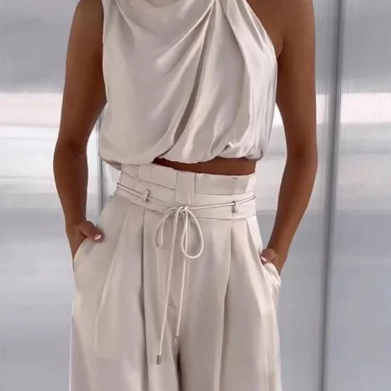 Arabelle Draped Halter Two Piece Set_1