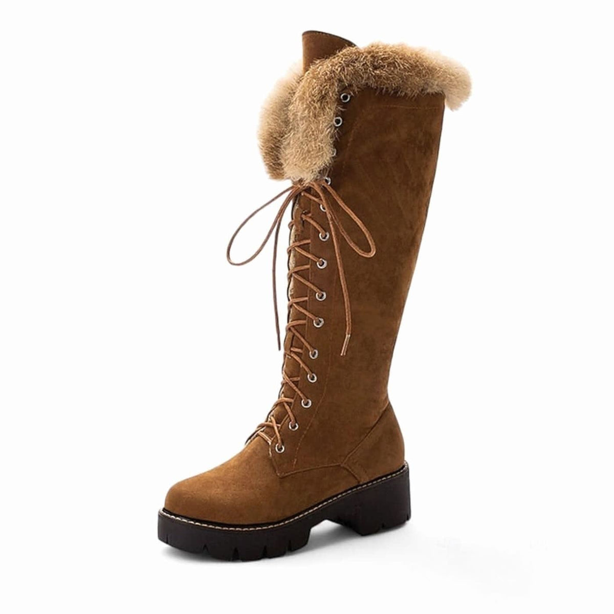 Sophie Faux Suede Lace Up Snow Boots_6