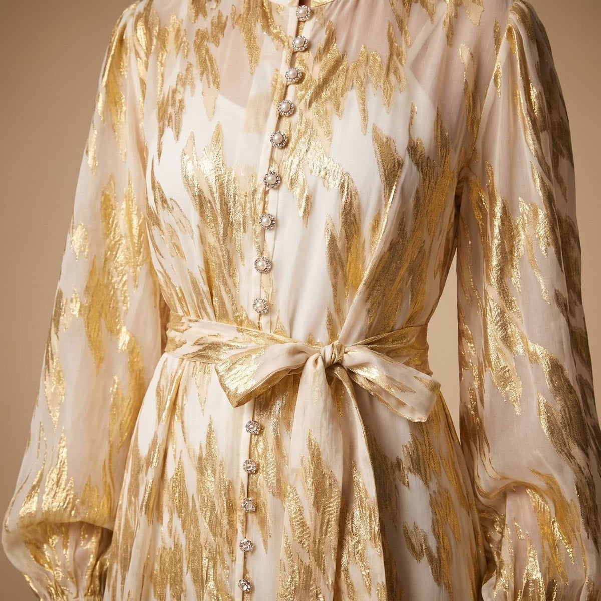 Manon Metallic Button Front Maxi Dress_7