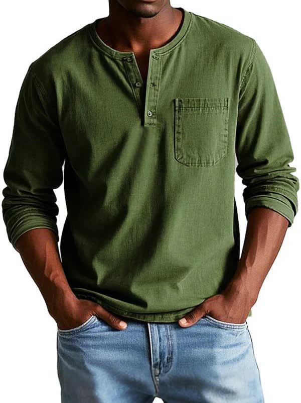Tristan Long Sleeve Henley Shirt_2