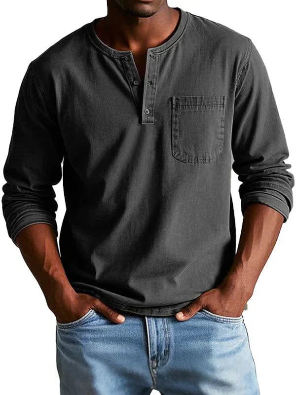 Tristan Long Sleeve Henley Shirt_5