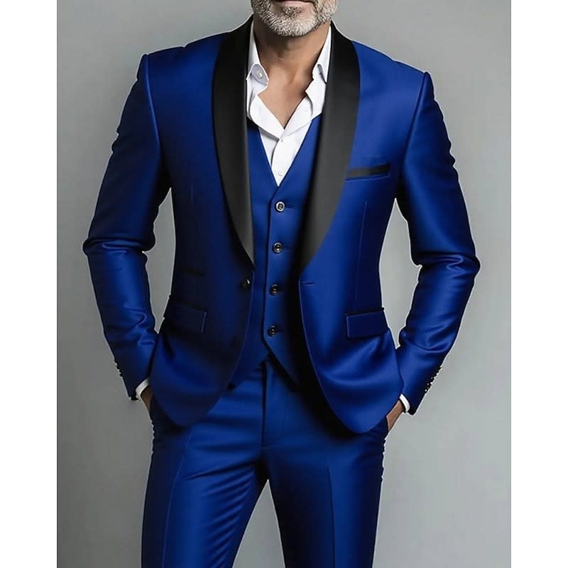 Marcus Shawl Lapel Three Piece Tuxedo Suit_10