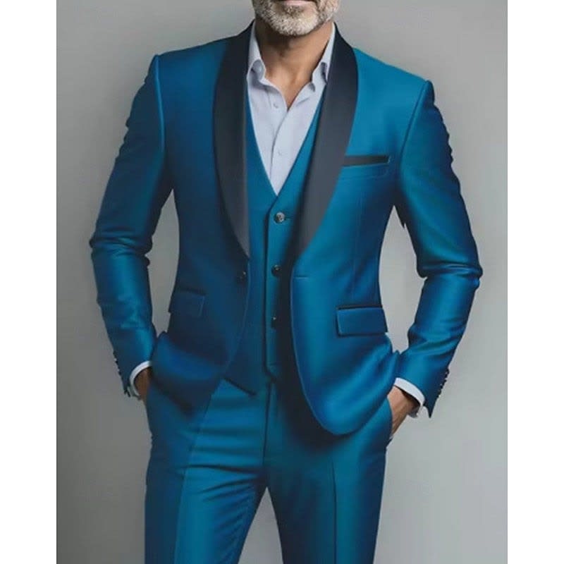 Marcus Shawl Lapel Three Piece Tuxedo Suit_6