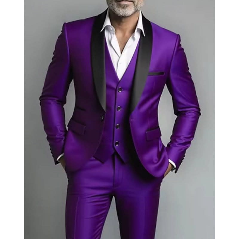 Marcus Shawl Lapel Three Piece Tuxedo Suit_9