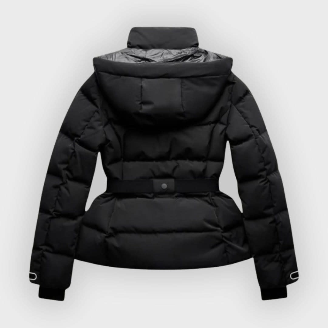 Valerie Insulated Belted Puffer Ski Jacket For Winter_2