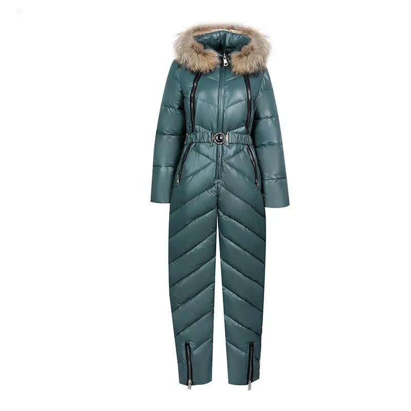 Natalie Faux Fur Hood Ski Suit For Winter_1