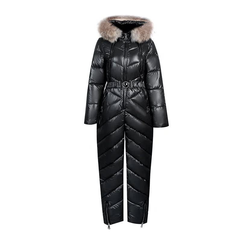 Natalie Faux Fur Hood Ski Suit For Winter_2