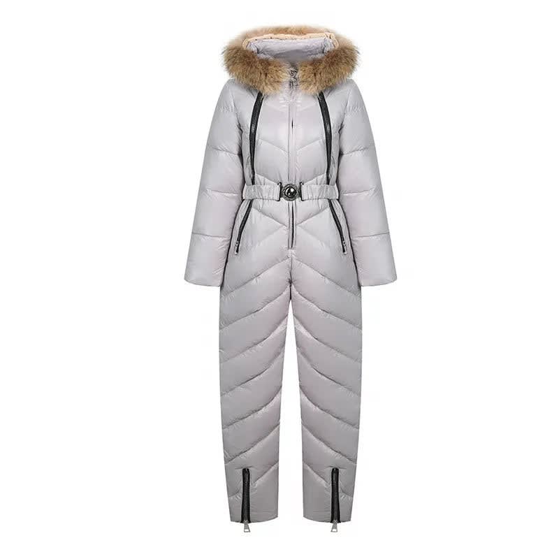 Natalie Faux Fur Hood Ski Suit For Winter_3