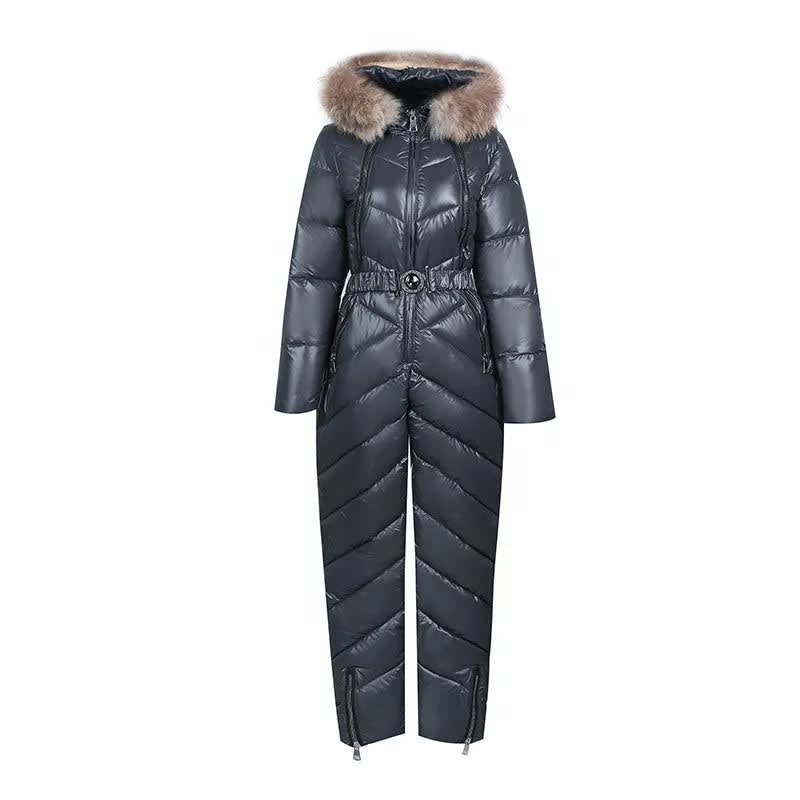 Natalie Faux Fur Hood Ski Suit For Winter_4