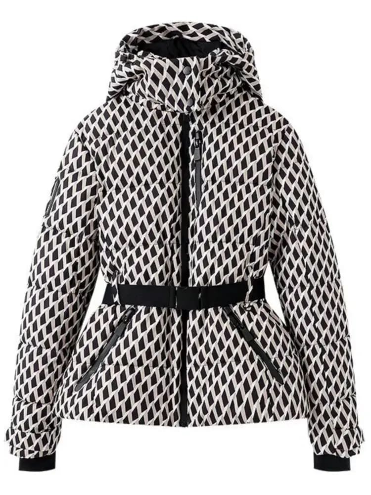 Felicity Belted Quilted Puffer Ski Jacket For Winter_3
